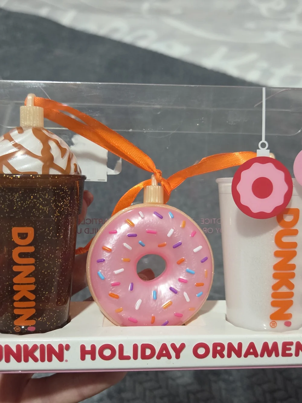 Limited Edition Dunkin Pink Frosted Donut Holiday Ornament